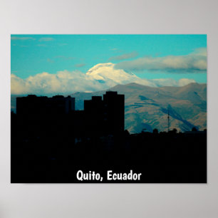 Cayambe vulcano, Quito, Ecuador Poster
