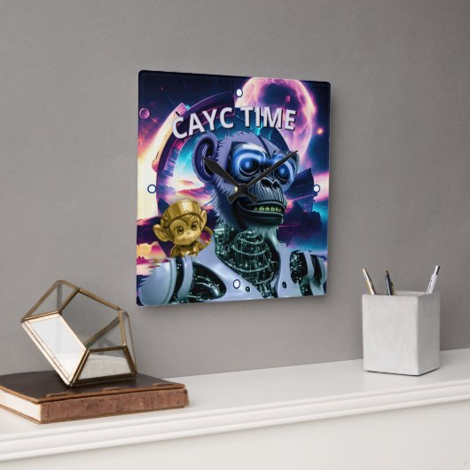 CAYC-tijdwandklok Vierkante Klok (Kantoor)