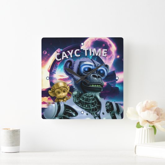 CAYC-tijdwandklok Vierkante Klok (Huis)