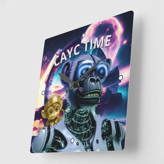 CAYC-tijdwandklok Vierkante Klok (Hoek)