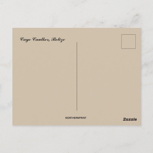 Caye Caulker Belize Briefkaart (Achterkant)