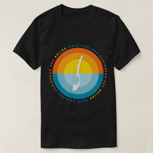 Caye Caulker Belize Graphic Sunset T Shirt (Design voorkant)