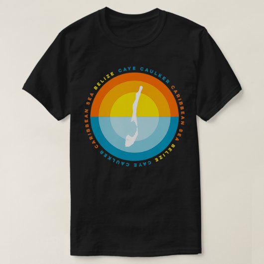 Caye Caulker Belize Graphic Sunset T T-shirt (Design voorkant)