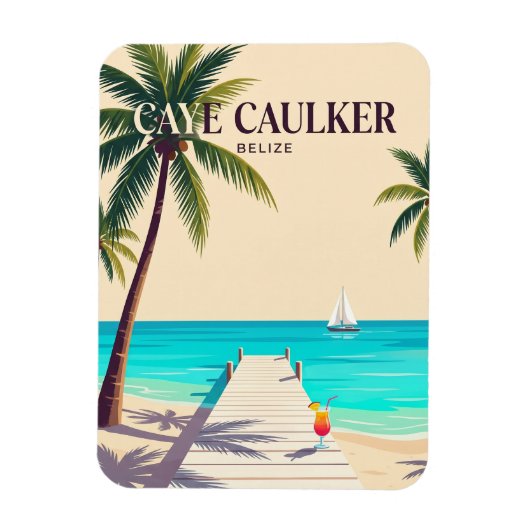Caye Caulker Belize Magneet (Verticaal)