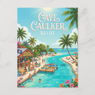 Caye Caulker-dorp Belize Briefkaart