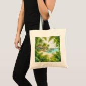 Caye Caulker Tropisch Eiland Tote Bag (Voorkant (product))