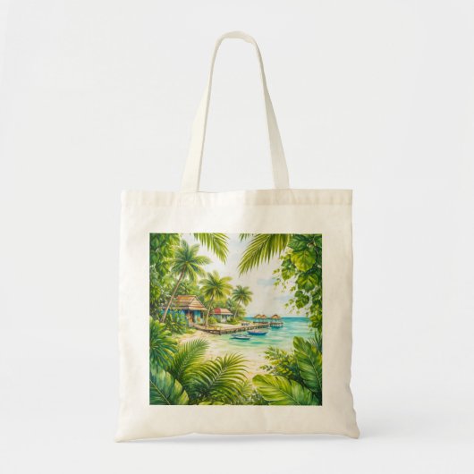Caye Caulker Tropisch Eiland Tote Bag (Voorkant)
