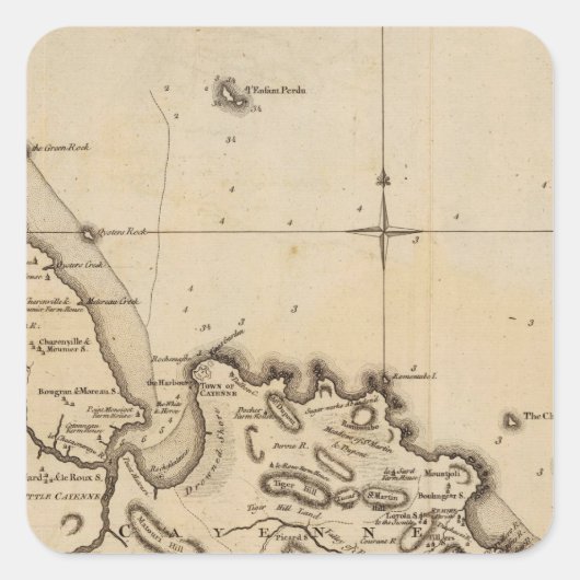 Cayenne 2 vierkante sticker (Voorkant)