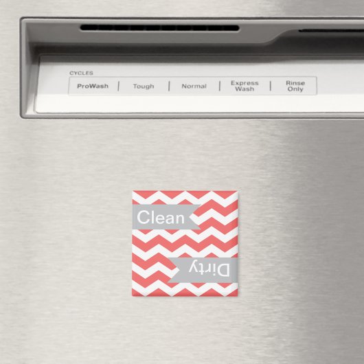 Cayenne Chevron Clean - Dirty Dishwasher Magnets Magneet (Insitu (Vaatwasser))