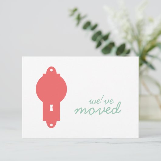 Cayenne door Knob Housewarming Party Invite Kaart (Staand voorkant)