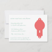 Cayenne door Knob Housewarming Party Invite Kaart (Achterkant)
