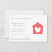 Cayenne Heart House Housewarming Party Invite Aankondiging (Achterkant)