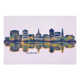 Cayenne Skyline Perfect Poster