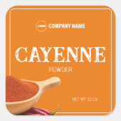 Cayenne Spice Custom Label Sticker (Voorkant)