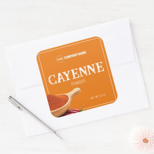 Cayenne Spice Custom Label Sticker (Envelop)