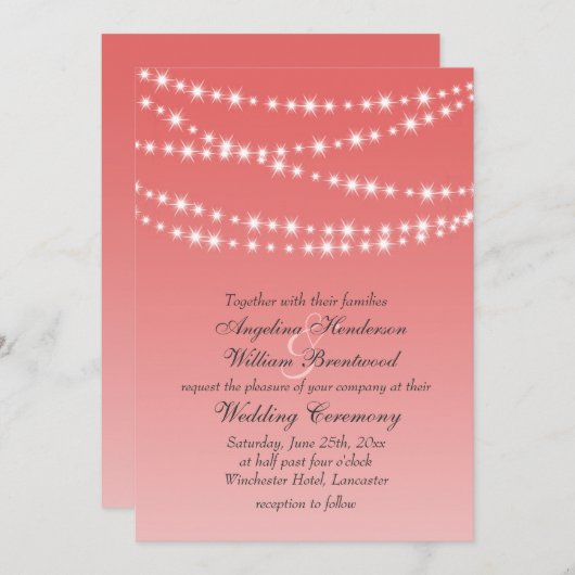 Cayenne Twinkle Lights Weddenschap Kaart (Voorkant / Achterkant)