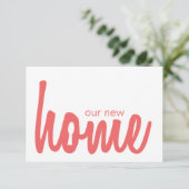 Cayenne & White Home Key Lock Housewarming Invite Kaart (Staand voorkant)