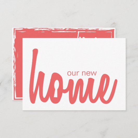 Cayenne & White Home Key Lock Housewarming Invite Kaart (Voorkant / Achterkant)