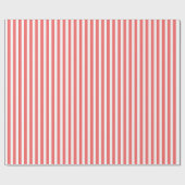 Cayenne & White Striped Pattern Cadeaupapier (Vlak)