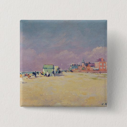 Cayeux-sur-Mer Vierkante Button 5,1 Cm (Voorkant)