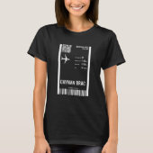 Cayman Brac Cayman Islands Boarding Pass Airline T T-shirt (Voorkant)