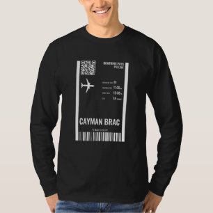 Cayman Brac Kaaimaneilanden Instapkaart Luchtvaart T-shirt