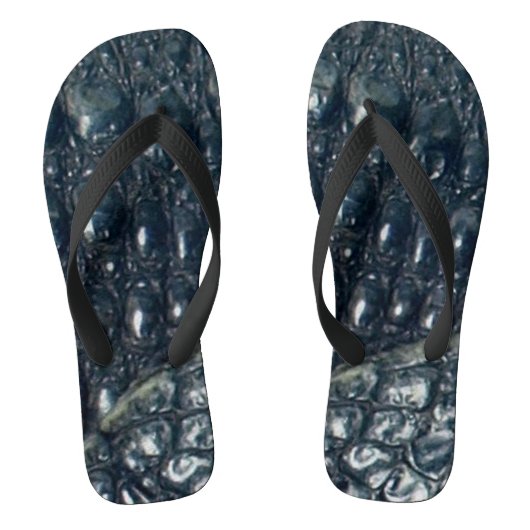 Cayman Crocodile Skin Design Teenslippers (Voetbed)