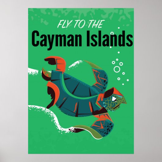 Cayman-eilanden vintage reisposter poster (Voorkant)