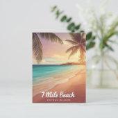 Cayman Island 7 mijl strand Waterverf Schilderen Briefkaart (Staand voorkant)