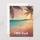 Cayman Island 7 mijl strand Waterverf Schilderen Briefkaart (Voorkant / Achterkant)