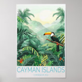Cayman Island Travel Poster, Caribbean Zee Wall Poster (Voorkant)
