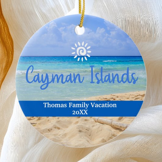 Cayman Islands Beach Vakantie Familiereis Keramisch Ornament