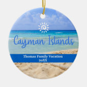 Cayman Islands Beach Vakantie Familiereis Keramisch Ornament (Voorkant)