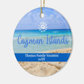 Cayman Islands Beach Vakantie Familiereis Keramisch Ornament (Links)
