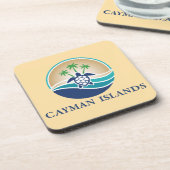 Cayman Islands Caribbean Bier Onderzetter (Linkerzijde)