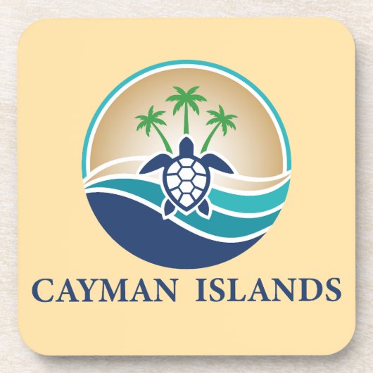 Cayman Islands Caribbean Bier Onderzetter (Voorkant)
