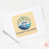 Cayman Islands Caribbean Vierkante Sticker (Envelop)