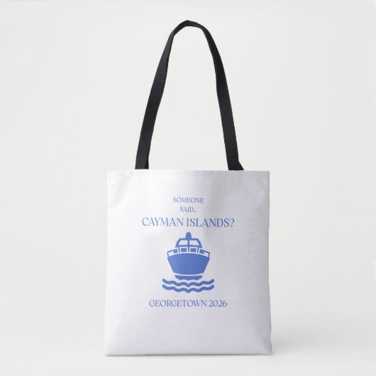 Cayman Islands Cruise Schoudertas Georgetown Tote Bag (Voorkant)