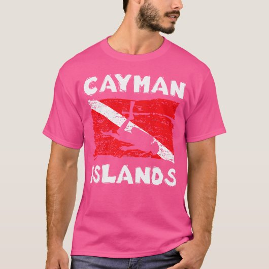 Caymaneilanden Divers Scuba Diving Flag T-shirt (Voorkant)