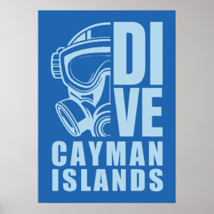Caymaneilanden duiken poster