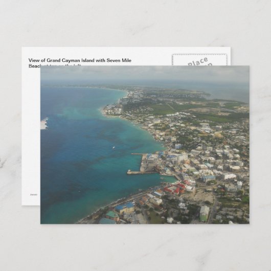 Caymaneilanden het Strand van Zeven Mijl Briefkaart (Voorkant / Achterkant)