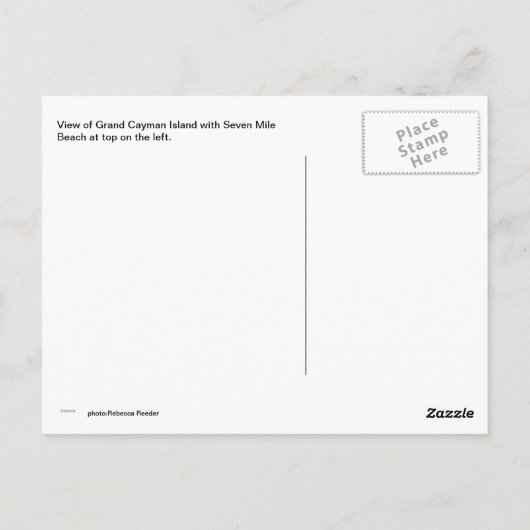 Caymaneilanden het Strand van Zeven Mijl Briefkaart (Achterkant)