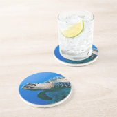 Caymaneilanden, Little Cayman Island, Underwater 2 Zandsteen Onderzetter (Zijkant)