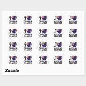 Caymaneilanden Love Ronde Sticker (Vel)