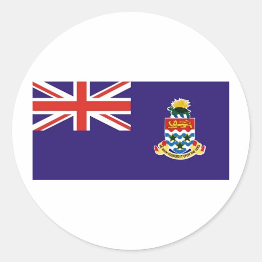 Caymaneilanden Ronde Sticker (Voorkant)