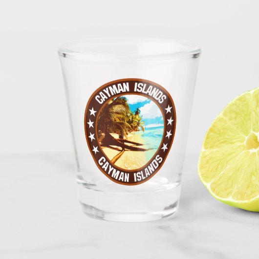 Caymaneilanden Shot Glas (Voorkant)