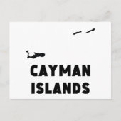 Caymaneilanden Silhouette Briefkaart (Voorkant)