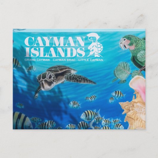 Caymaneilanden Welkomstbord Briefkaart (Voorkant)