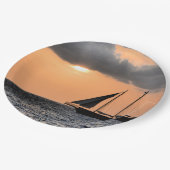 Caymaneilanden zonsondergang papieren bordje (Gekanteld)