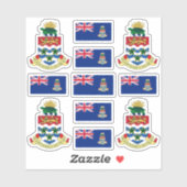 Caymaniaanse staatssymbolen / wapenschild en vlag sticker (Vel)